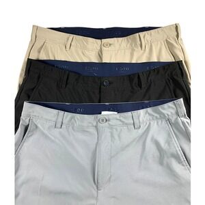 IZOD Golf Pants Mens 38 x 30 Stretch Performance Bundle of 3 Gray Black Tan